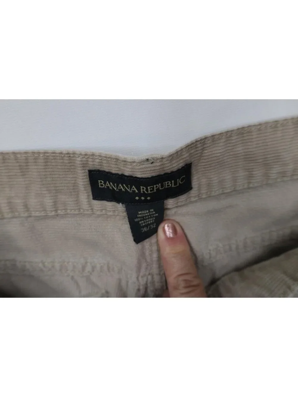 Vintage Y2K 2007 Banana Republic Mens 36x32 Faded Wide Leg Corduroy Chino Pants
